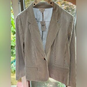 J Jill searsucker blazer NWT